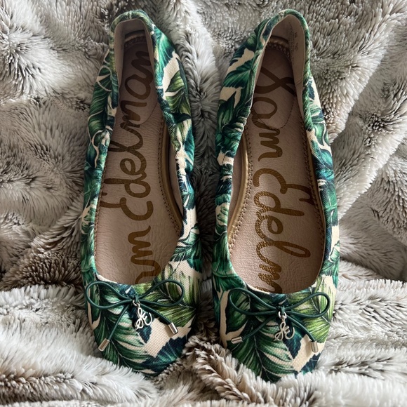 Sam Edelman Felicia Ballet Flat Shoes - Palm Trees - Women 6M - Picture 2 of 6